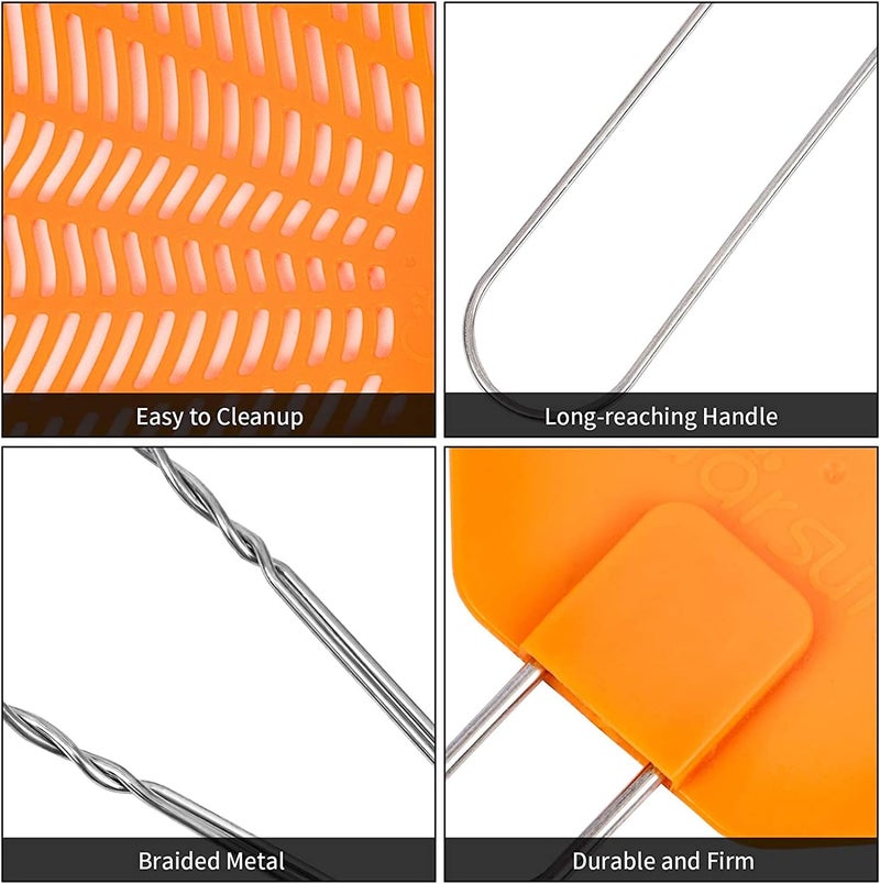 Garsum Fly Swatters 6 Pack Strong Multi Pack,Long Handle Durable,Fly Swat Shatter Bulk,Insects, Bugs Swatter Set That Work for Indoor and Outdoor (17 inches-Stainless-Steel) - Image 4